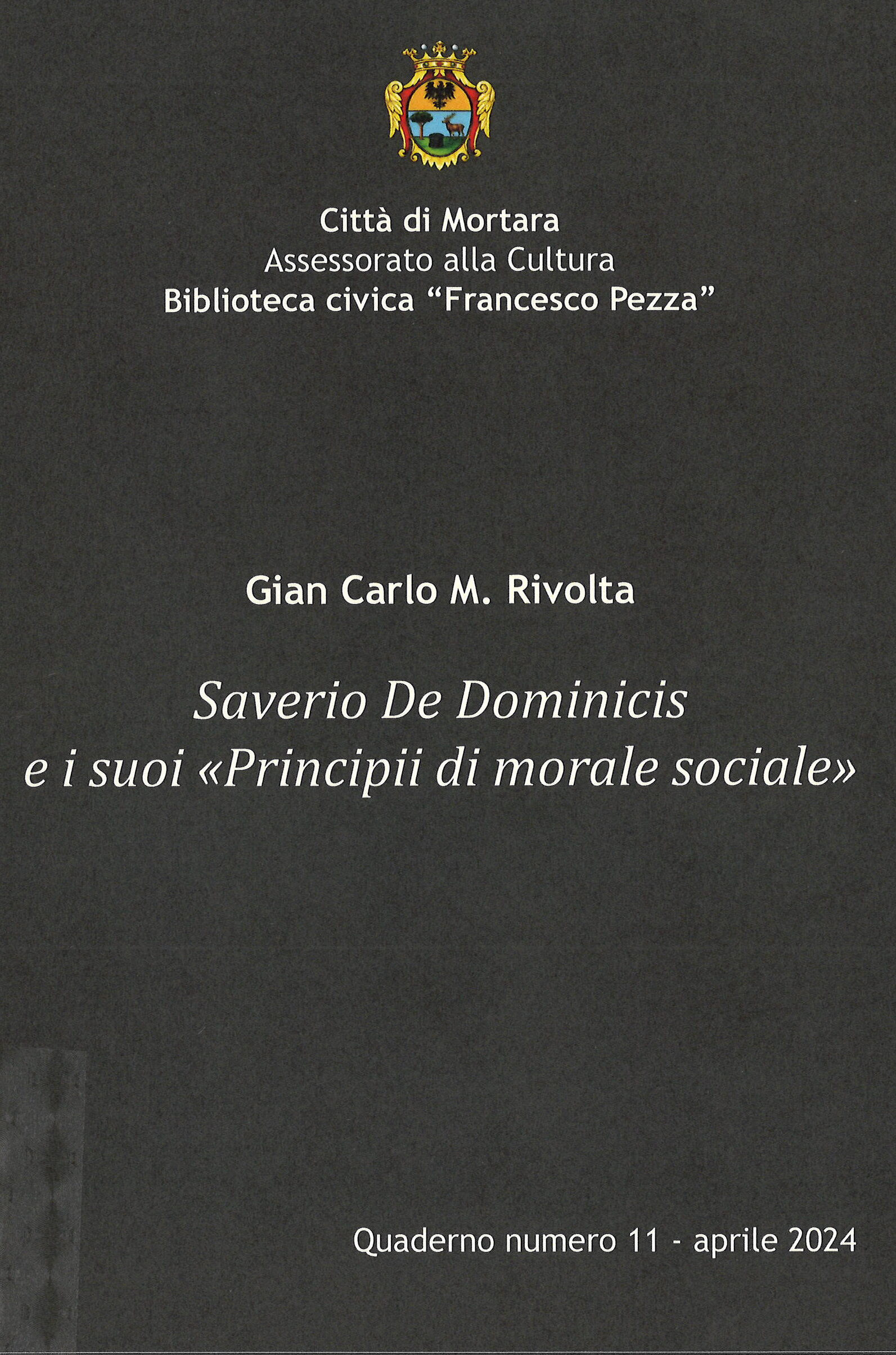 Quaderno n. 11 della Biblioteca civica “F. Pezza”, aprile 2024